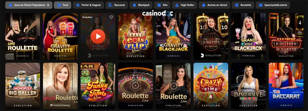 casino en direct gxbet
