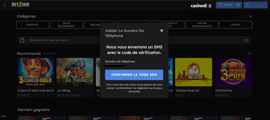 connexion à betzino étape3