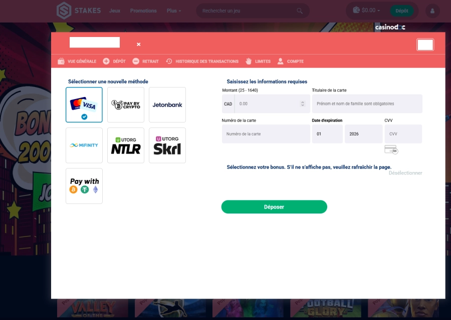 connexion stakes étape3
