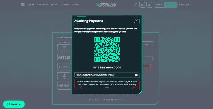depot dogecoin etape 4