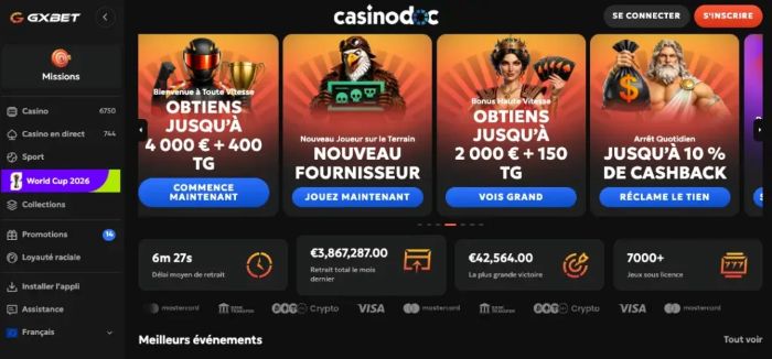 Nouveau casino en ligne