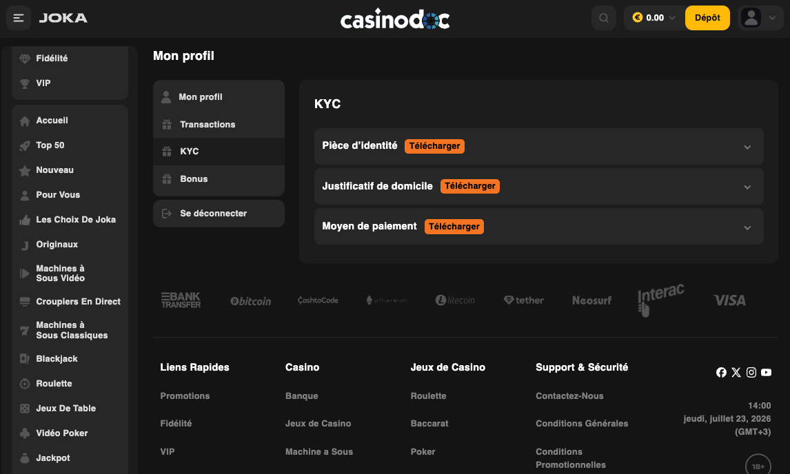 inscription-etape-5-joka-casino-live
